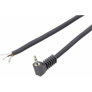 3,5mm Jack (m) haaks stereo audio kabel met open eind / zwart - 1,8 meter