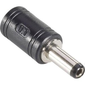 DC plug 5,5 x 2,1mm (m) - DC plug 3,5 x 1,35mm (v) adapter / zwart