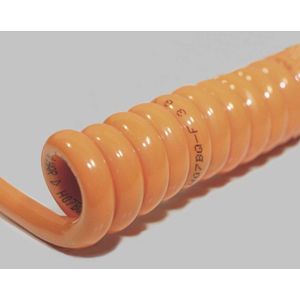 Bkl Electronic - 1506100 Spiralkabel H05BQ-F 400 mm / 1600 mm 4 g 0.75 mm² Orange 1 St.