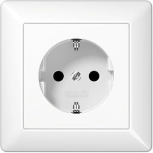 Jung - AS 1520 WW - Schuko Wandcontactdoos - Alpine Wit - Kunststof