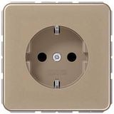 Jung CD1520GB Wandcontactdoos met Randaarde Inzetstuk 1-voudig Brons