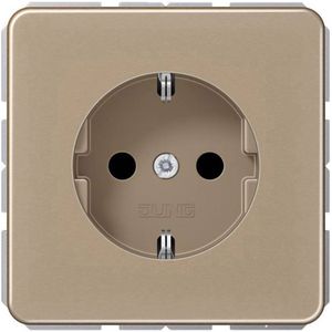 Jung CD1520GB Wandcontactdoos met Randaarde Inzetstuk 1-voudig Brons