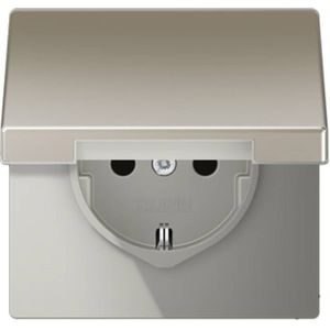 JUNG - ES 1520 KL - Inbouwstopcontact - Roestvrijstaal - IP44