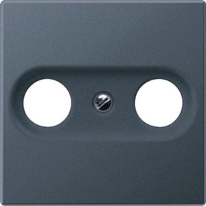 Plaat P/Socket Antenne Tv-Fm Antraciet