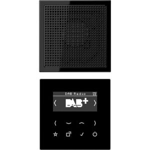 JUNG DABLS1SW DAB+ Set Mono (DAB+, FM), Radio, Zwart