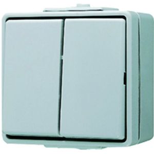 Jung 605W Dubbele schakelaar Compleet WG 600 Grijs 1 stuk(s)