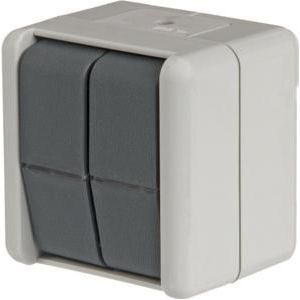Jung Serieschakelaar 10A met onderbak IP44 WG800