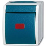 Schakelaars - Blauw - Kunststof - IP44 - 1 Wip