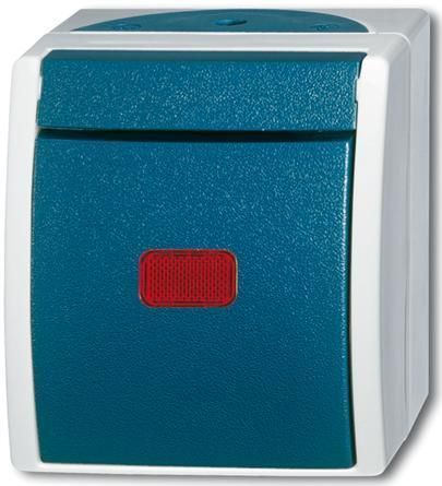 Schakelaars - Blauw - Kunststof - IP44 - 1 Wip