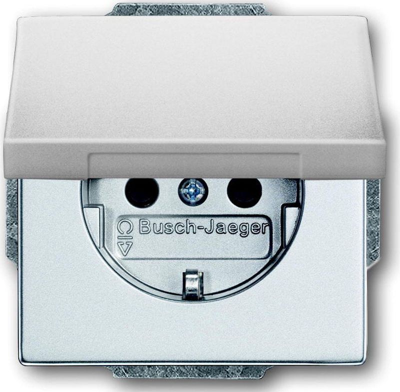 Busch-Jaeger SCHUKO® Steckdosen-Einsatz 20 EUK-83, alusilber