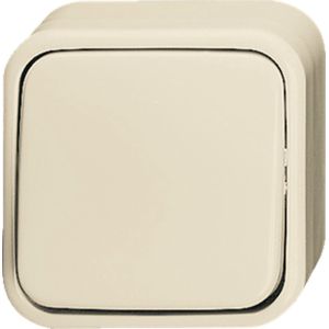 Schakelaar - Beige - Kunststof - Opbouw - 1 Wip