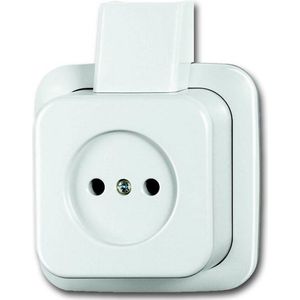 Stopcontact - Wit - Kunststof - CEE 7/1 Zonder Randaarde