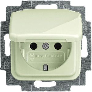 BUSCH-JAEGER SI Inbouw wandcontactdoos (wcd) RA 1-voudig met klapdeksel crème
