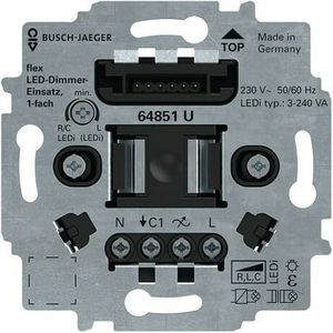 Busch-Jaeger - LED-Dimmerinzet Flex 64851 - Dimmers - Geschikt voor Dimbare LED-lampen
