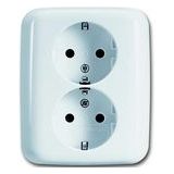 Busch-Jaeger - Reflex - Wandcontactdoos - Wit - Dubbele Half Opbouw WCD