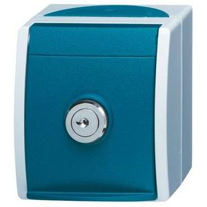 Busch-Jaeger BUSC Buitenstopcontact Waterdicht Wandcontactdoos Opbouw 20 EWSL-101-53 Oceaan