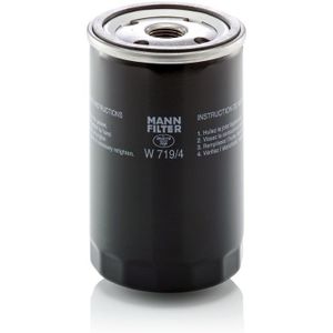 MANN-FILTER - W 719/4 - Oliefilter - Hoogte 123 mm - Buitendiameter 76 mm
