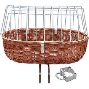 Aumüller Fahrrad-Tierkorb mit Halter, L: 52 cm - Gepäckträgermontage