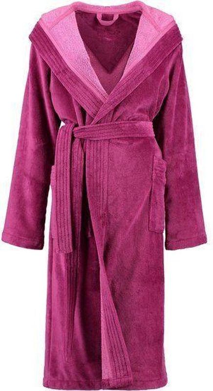 Cawo Dames Badjas met Capuchon - Beere
