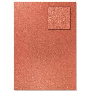 10 x Heyda Glitterkarton A4 360g/qm dunkelkupfer