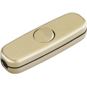 interBär 5055-010.01 Snoerschakelaar Goud 1x uit/aan 3 A 1 stuk(s)