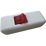 interBär - 8010-108.01 - Snoerschakelaar - Wit/Rood - 2x uit/aan 10 A