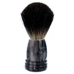 Golddachs Scheerkwast kunststof grijs gemarmerd, 100% dassenhaar