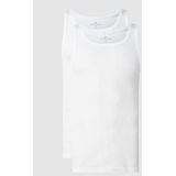 Tanktops - Wit - Ronde Halslijn - Slim Fit