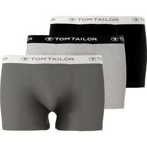 TOM TAILOR Boxer - Multipack - Grijs/Zwart/Antraciet - Katoen/Elasthaan