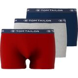 TOM TAILOR - Boxershorts - Rood-Blauw-Grijs - 3-Pack - Lage Taille