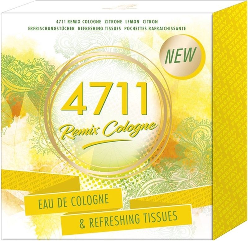 4711 Remix Collection Lemon Eau de Cologne Spray + Tissues - Geschenkset