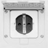 ABL Vloercontactdoos + RA 1-voudig – inbouw – 16A 250V – Grijs