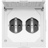 ABL Sursum vloerstopcontact met klapdeksel 2 voudig - 16A 230V - grijs
