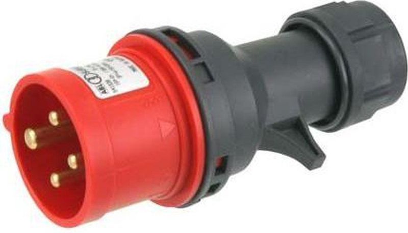 CEE STEKKER 32A 4-POLIG ROOD