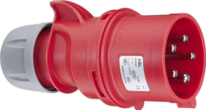 ABL - S51S30P - CEE-contactstop - Rood - Kunststof - IP44
