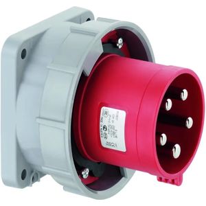 ABL CEE 5-polig Wandcontactdoos - inbouw - 63A 400V - Rood