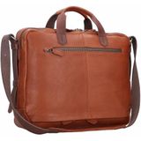 Harold's Ivy Lane Aktetas Leer 40 cm Laptopcompartiment cognac-braun