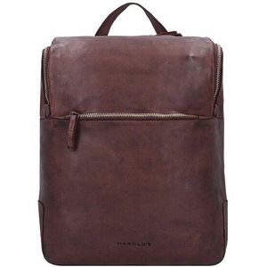 HAROLD'S Leren Laptop rugzak Rugzak met laptopvak Submarine Notebook Backpack Brown Donkerbruin