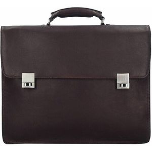 Harold's Country Briefcase L 41 cm laptop compartiment braun