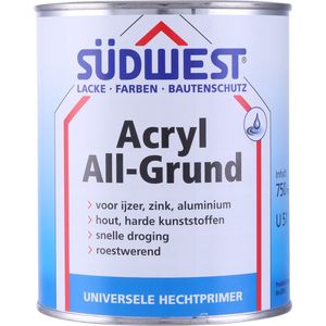 Südwest All-Grund Multiprimer U51 Zwart - Acryl 750 ml - Grondverf & Primer