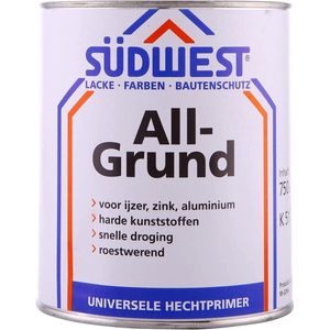 Südwest All-Grund Multiprimer K51 Wit - Alkyd 2,5 liter Wit - Grondverf & Primer Deur & Kozijn Meubels Radiator Trap - Waterbasis - Verfwinkel is tot