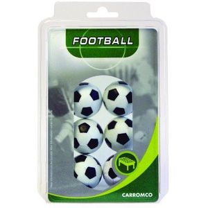 CARROMCO Balls Futboll-4026236 Ballen Zwart/Wit Een maat