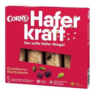 Corny Haferkraft Faltschachtel Cranberry-Kürbiskern 4 St Riegel