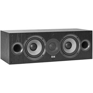 ELAC Debut 2.0 C5.2 centrale luidspreker, behuizing voor het afspelen van muziek via hifi-systeem, 5.1 surround sound-systeem, uitstekend geluid en hoogwaardig design, 2-weg, decoratief zwart