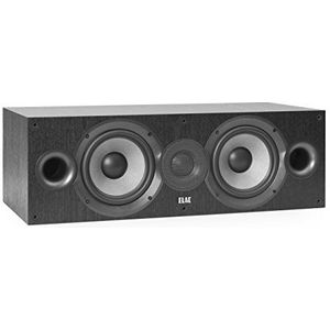 ELAC Debut 2.0 centerluidspreker C6.2, box voor muziekweergave via stereo-installatie, 5.1 surround soundsystem uitstekend geluid en hoogwaardig design, 2-weg luidspreker, zwart decor