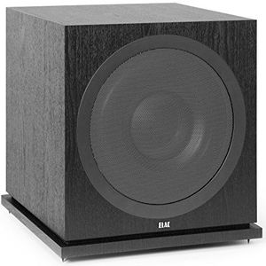 ELAC Debut subwoofer SUB 3030, actieve luidspreker voor het afspelen van muziek via stereo-installatie, diepe bassen dankzij krachtige versterker, incl. app-bediening, 1000 W, zwart decor