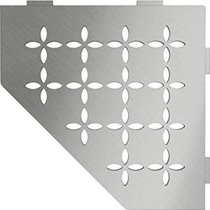 Schluter Systems Pentagon Corner Shelf-E - Bloemenmotief - Geborsteld RVS (SES2D5EB) - Kerdi-Line Douche Acessory