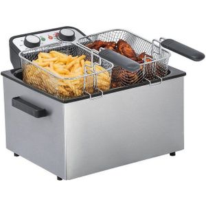 Steba DF300 - Frituurpan- 5 liter - 3000 Watt - 1 XXL en 2 medium manden - Anti reukfilter - kijkvenster - RVS