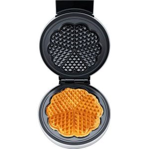 Steba WE16 - Wafelijzer - Hartvorm - 5 wafels per keer - Zilver