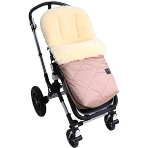 Kaiser 6542031 kinderwagenvoetenzak Paat met lamsvacht, kleur zand